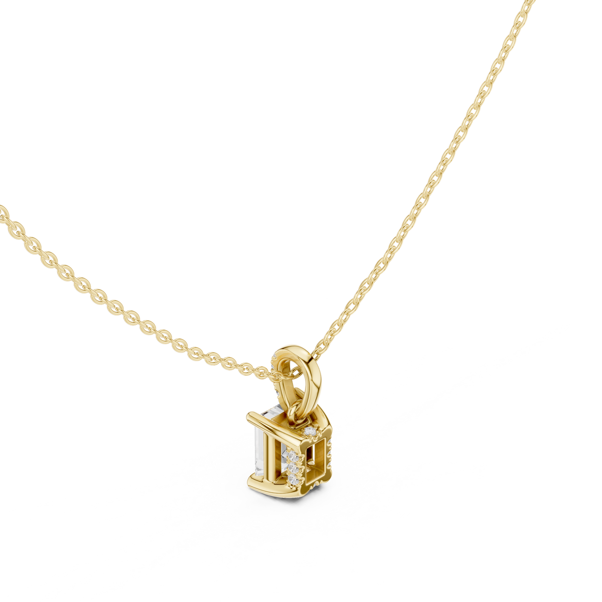 emerald diamond pendant necklace