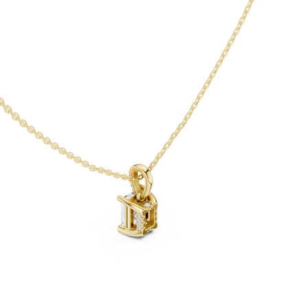 Emerald Solitaire Pendant Necklace