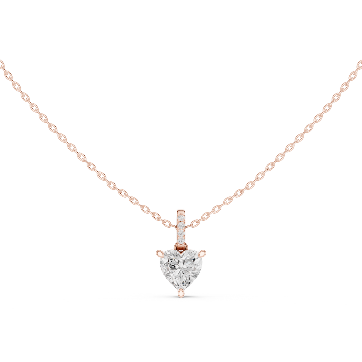 heart diamond pendant necklace