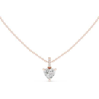 Heart Diamond Pendant Necklace