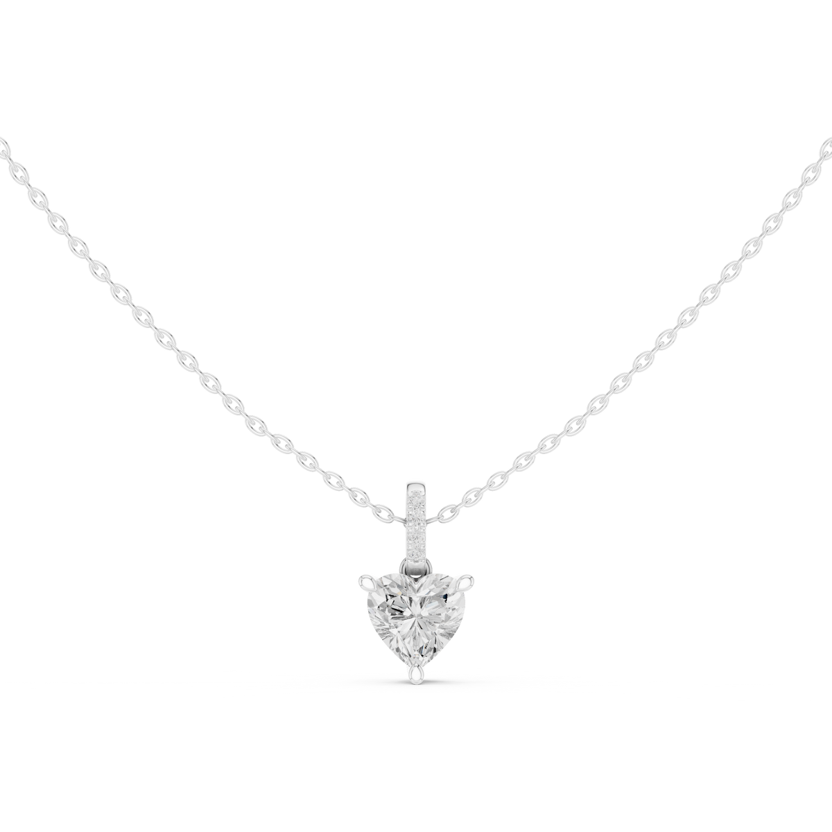 heart diamond pendant necklace