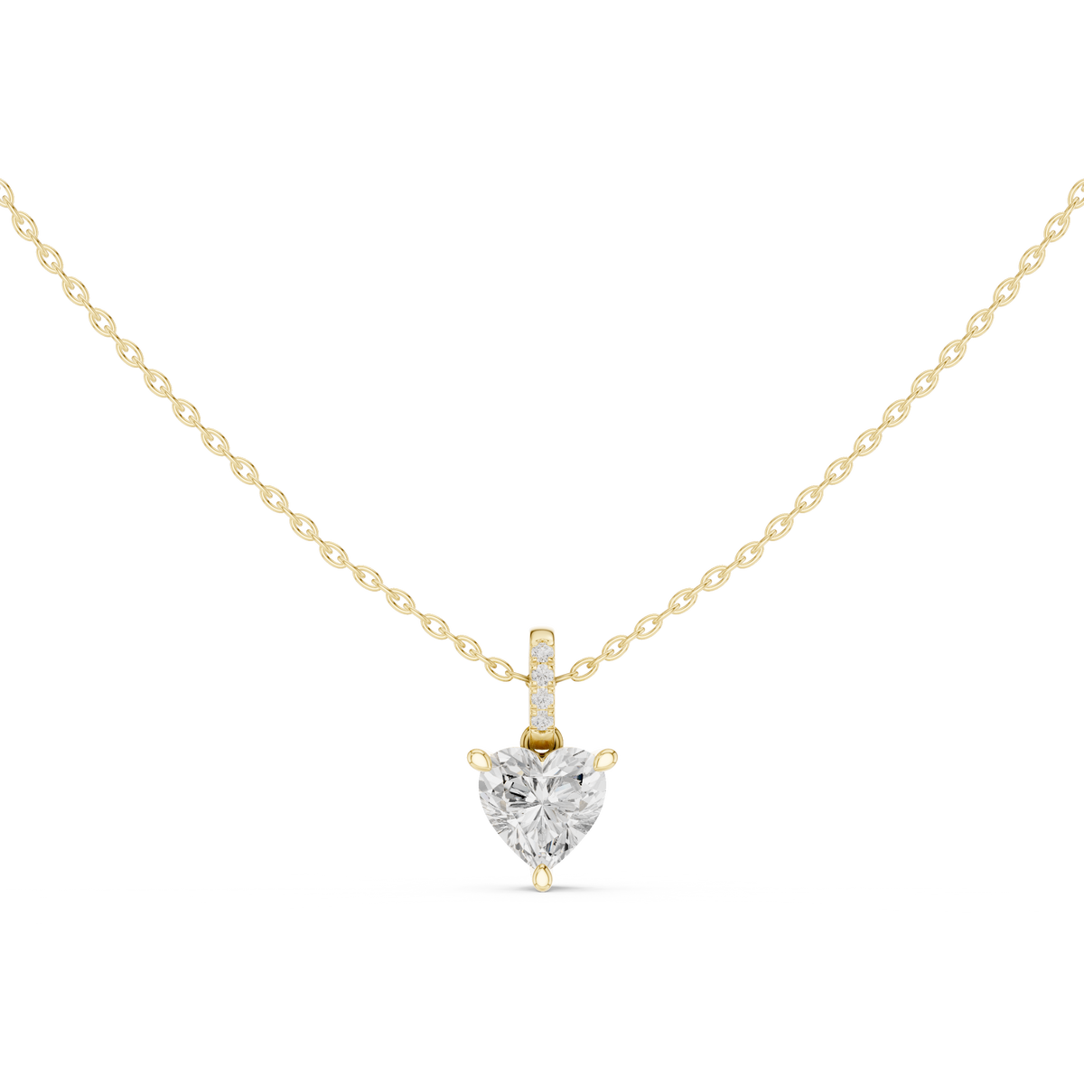 heart diamond pendant necklace