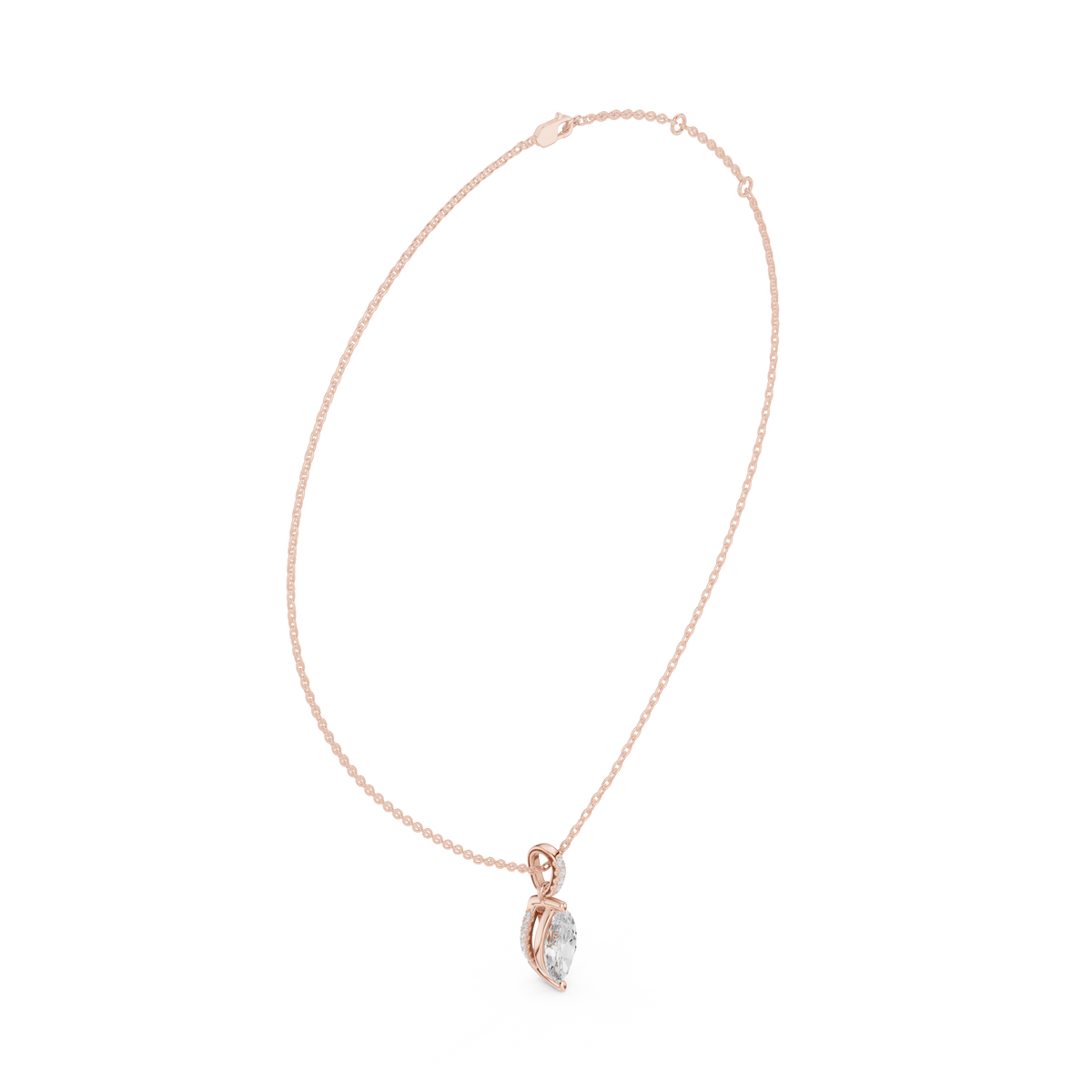 marquise diamond pendant necklace