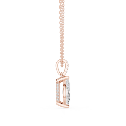 Marquise Diamond Pendant Necklace
