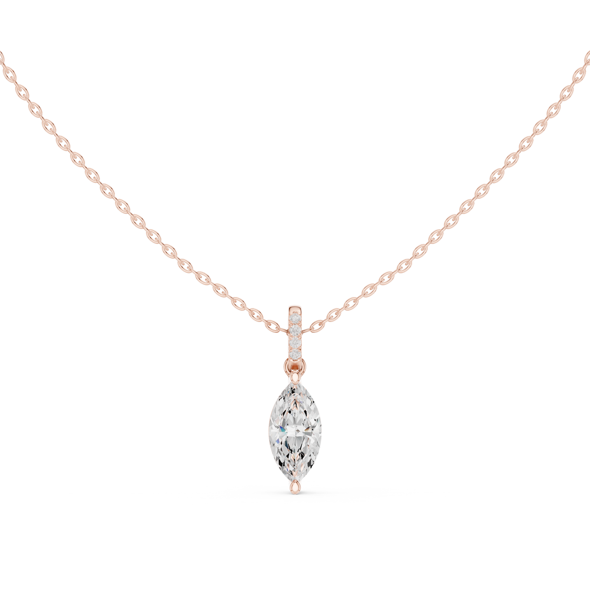 marquise diamond pendant necklace