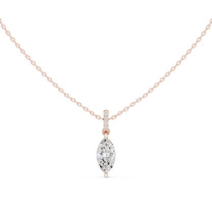 Marquise Diamond Pendant Necklace