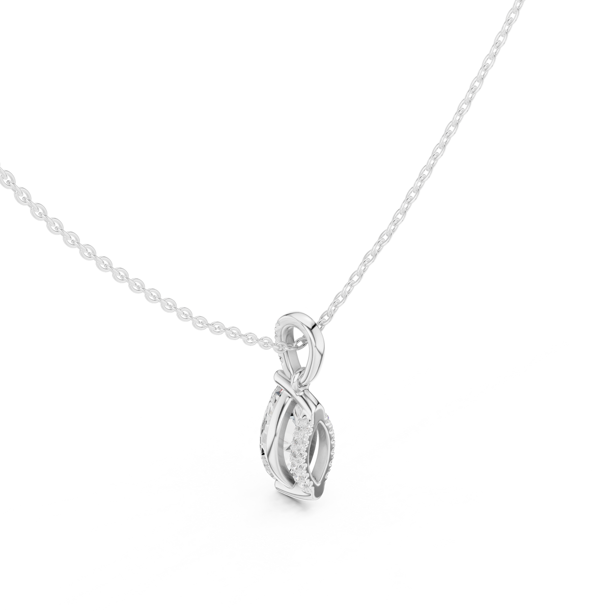 marquise diamond pendant necklace