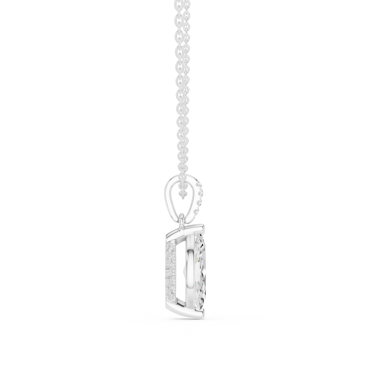 marquise diamond pendant necklace
