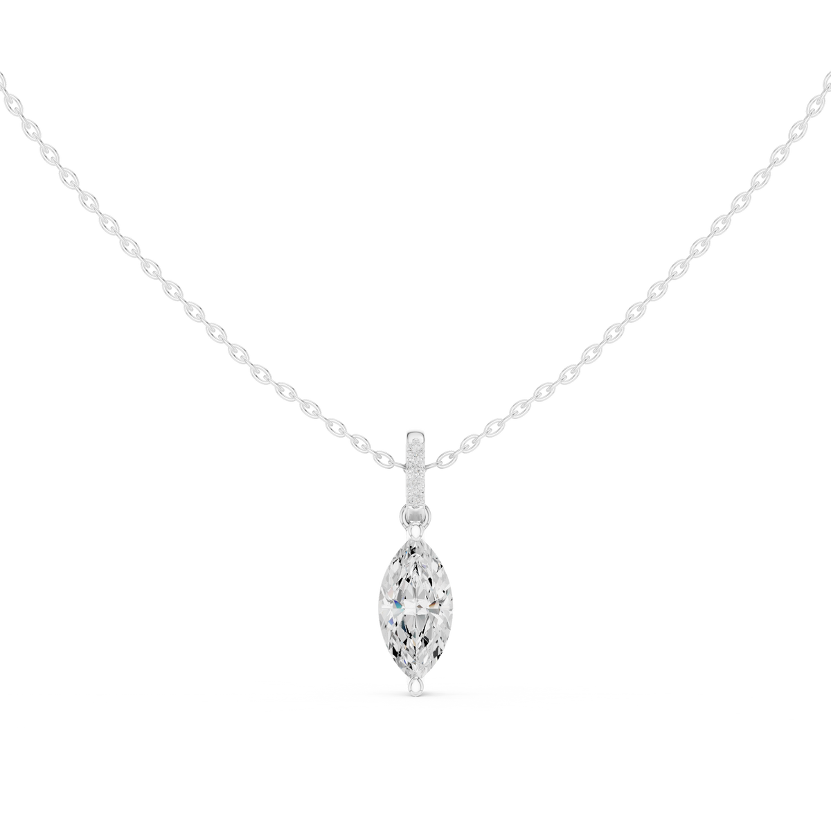 marquise diamond pendant necklace