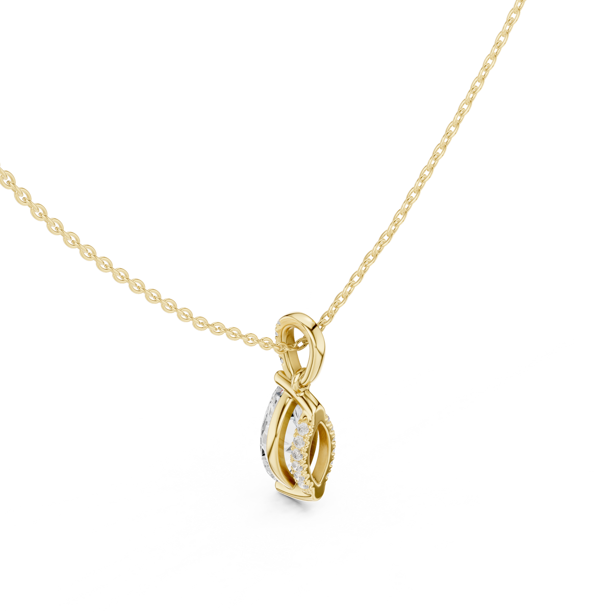 marquise diamond pendant necklace
