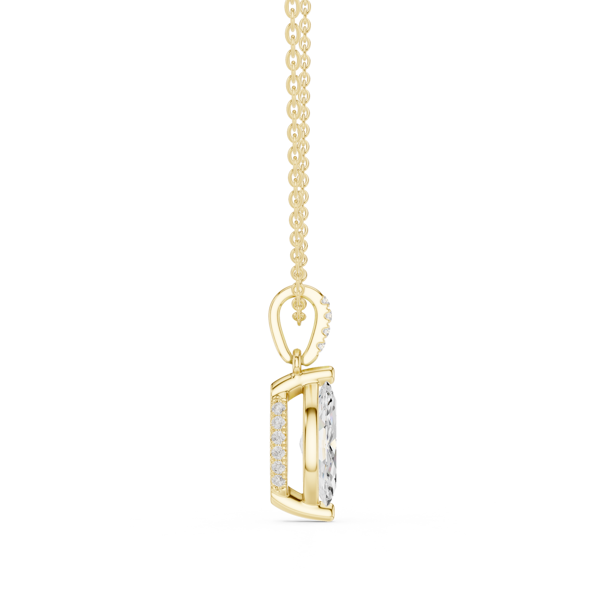 marquise diamond pendant necklace
