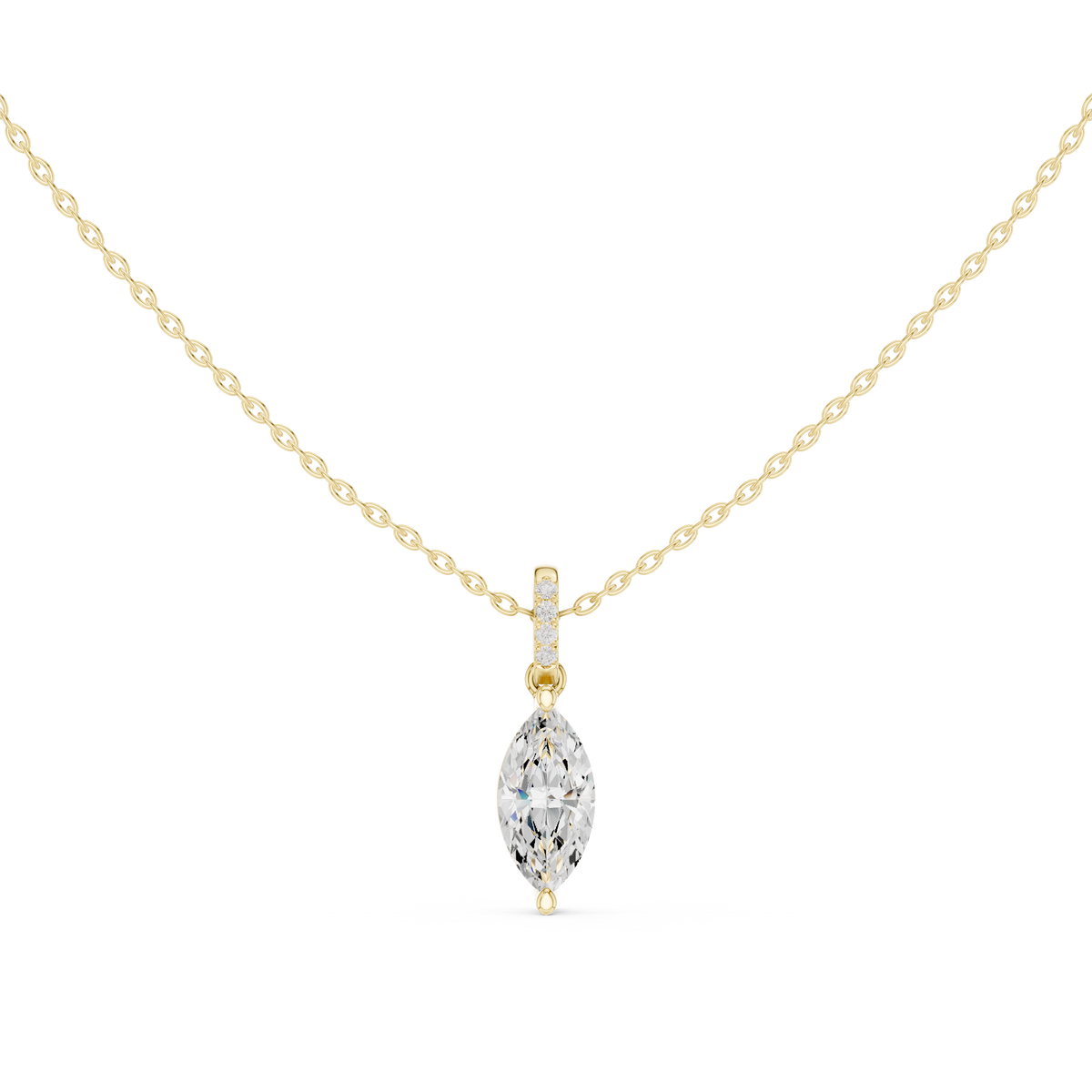 marquise diamond pendant necklace