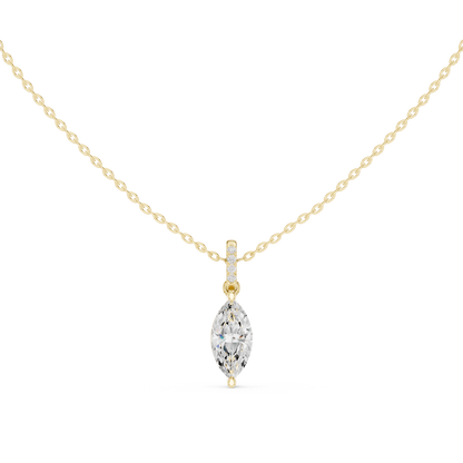 Marquise Diamond Pendant Necklace