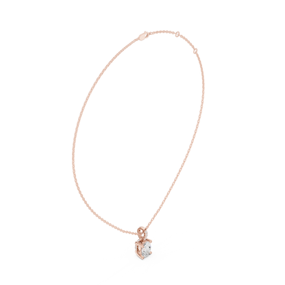 Oval Diamond Pendant Necklace