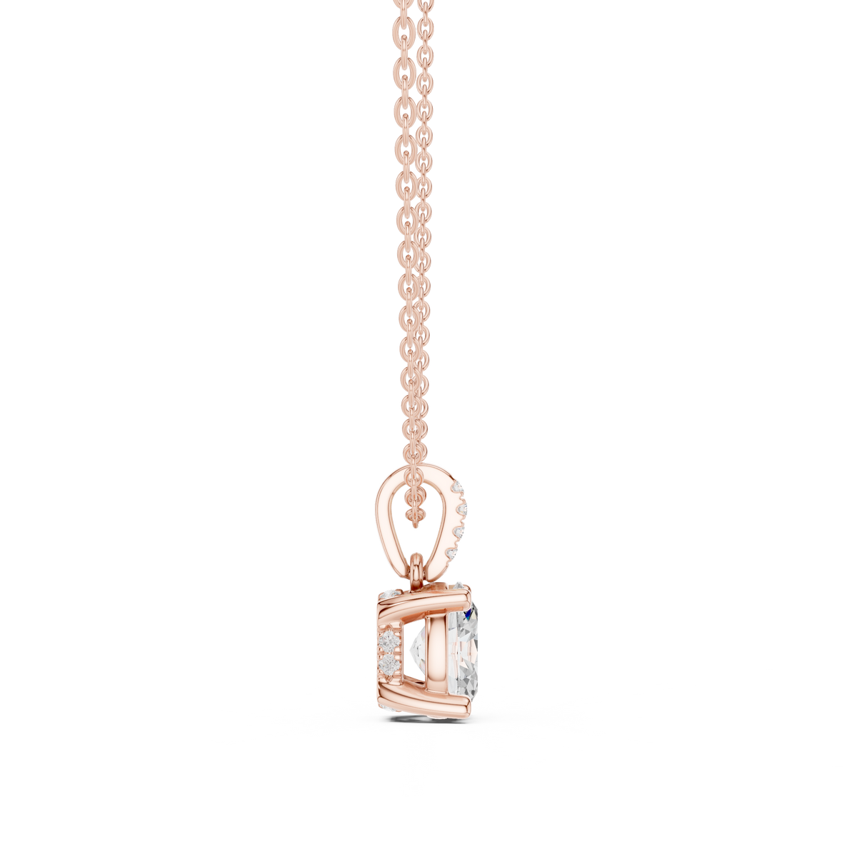 oval diamond pendant necklace