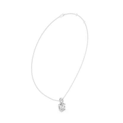 Oval Diamond Pendant Necklace