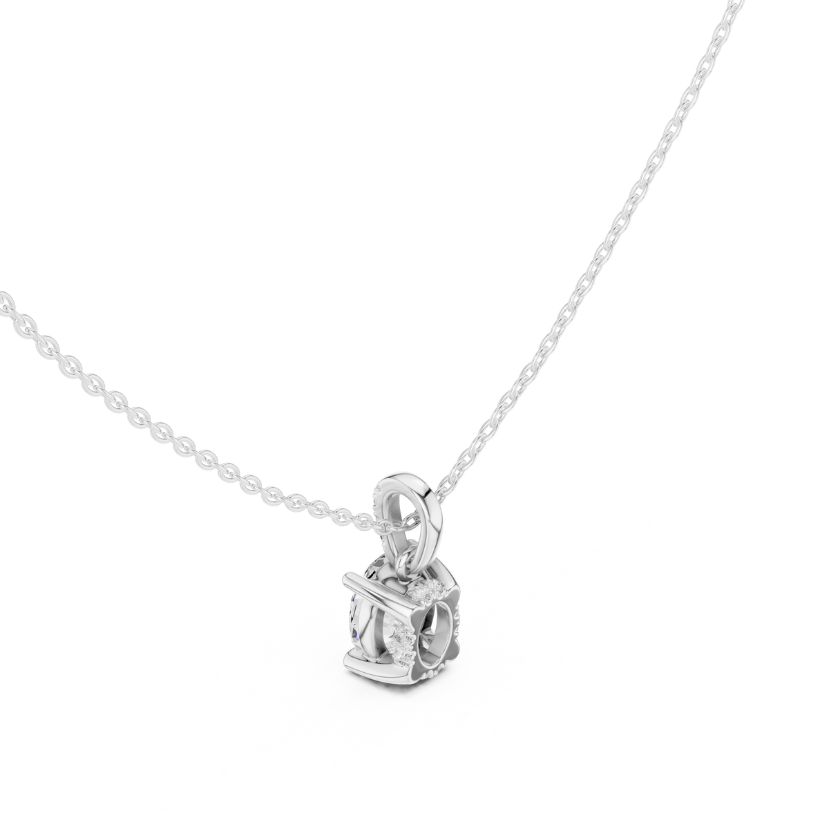 oval diamond pendant necklace