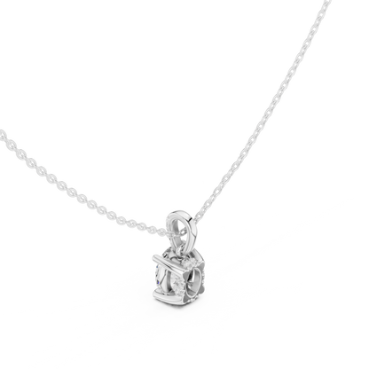 Oval Diamond Pendant Necklace