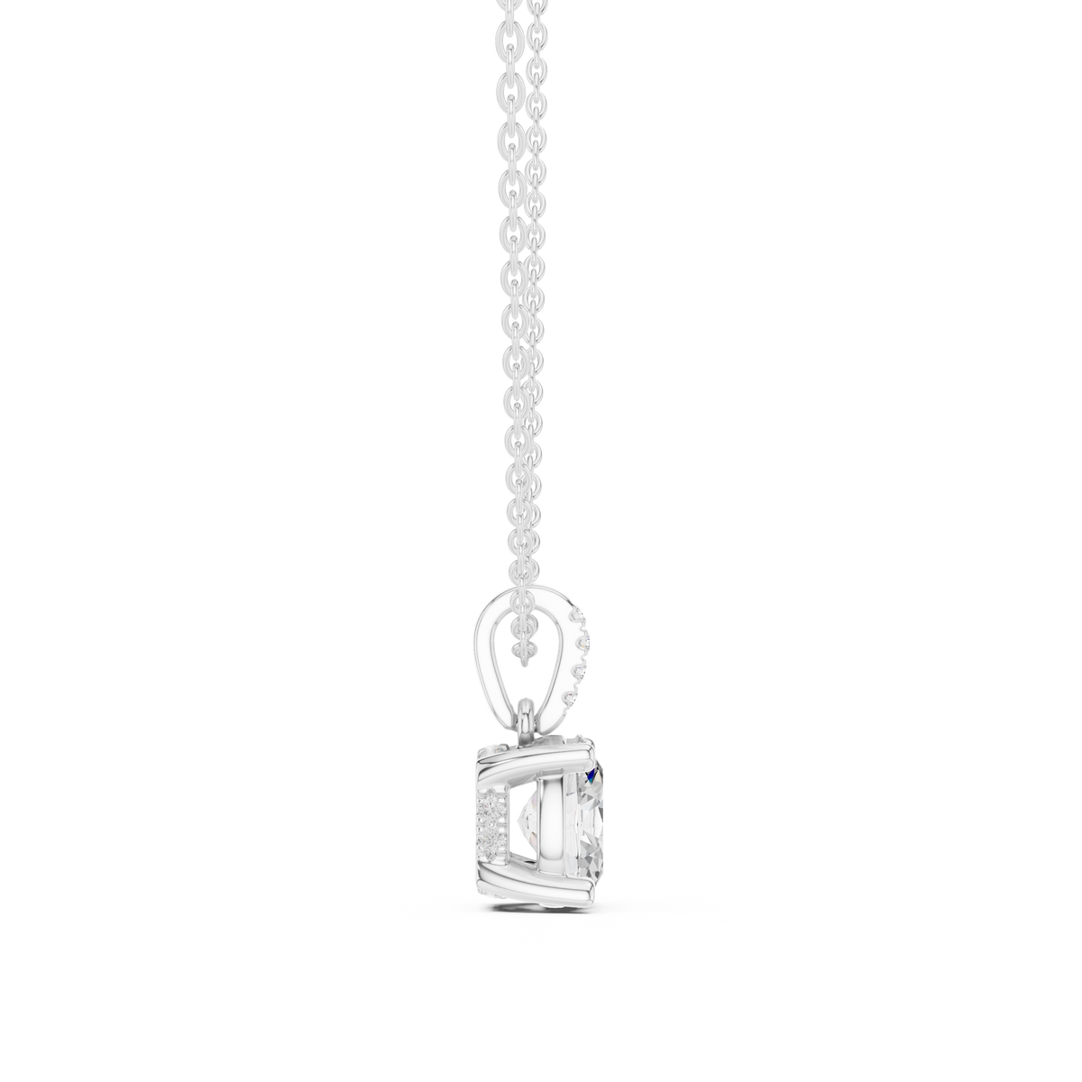 oval diamond pendant necklace