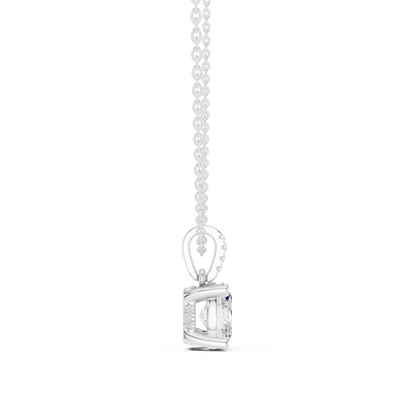 Oval Diamond Pendant Necklace