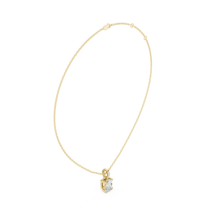 Oval Diamond Pendant Necklace