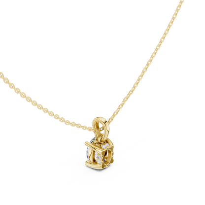 Oval Diamond Pendant Necklace