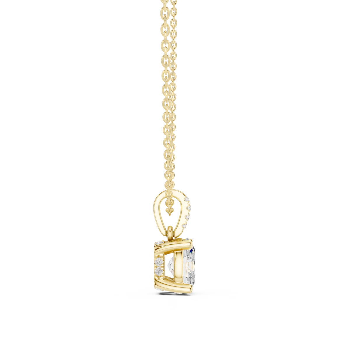 oval diamond pendant necklace