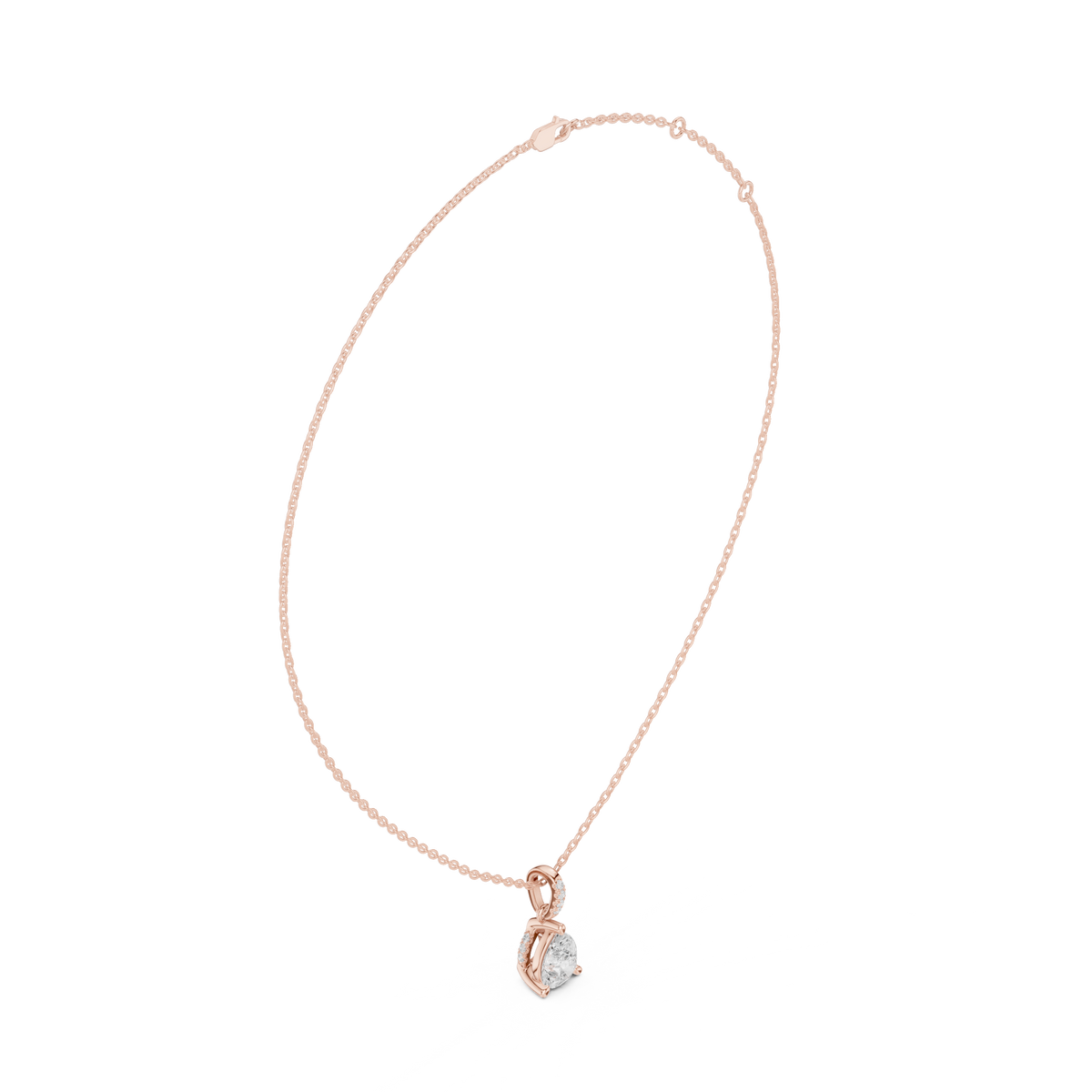 pear diamond pendant necklace