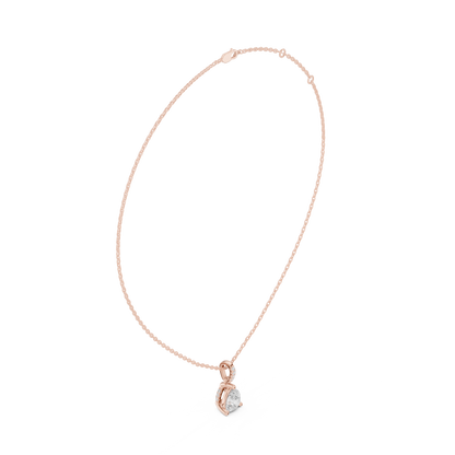 Pear Diamond Pendant Necklace