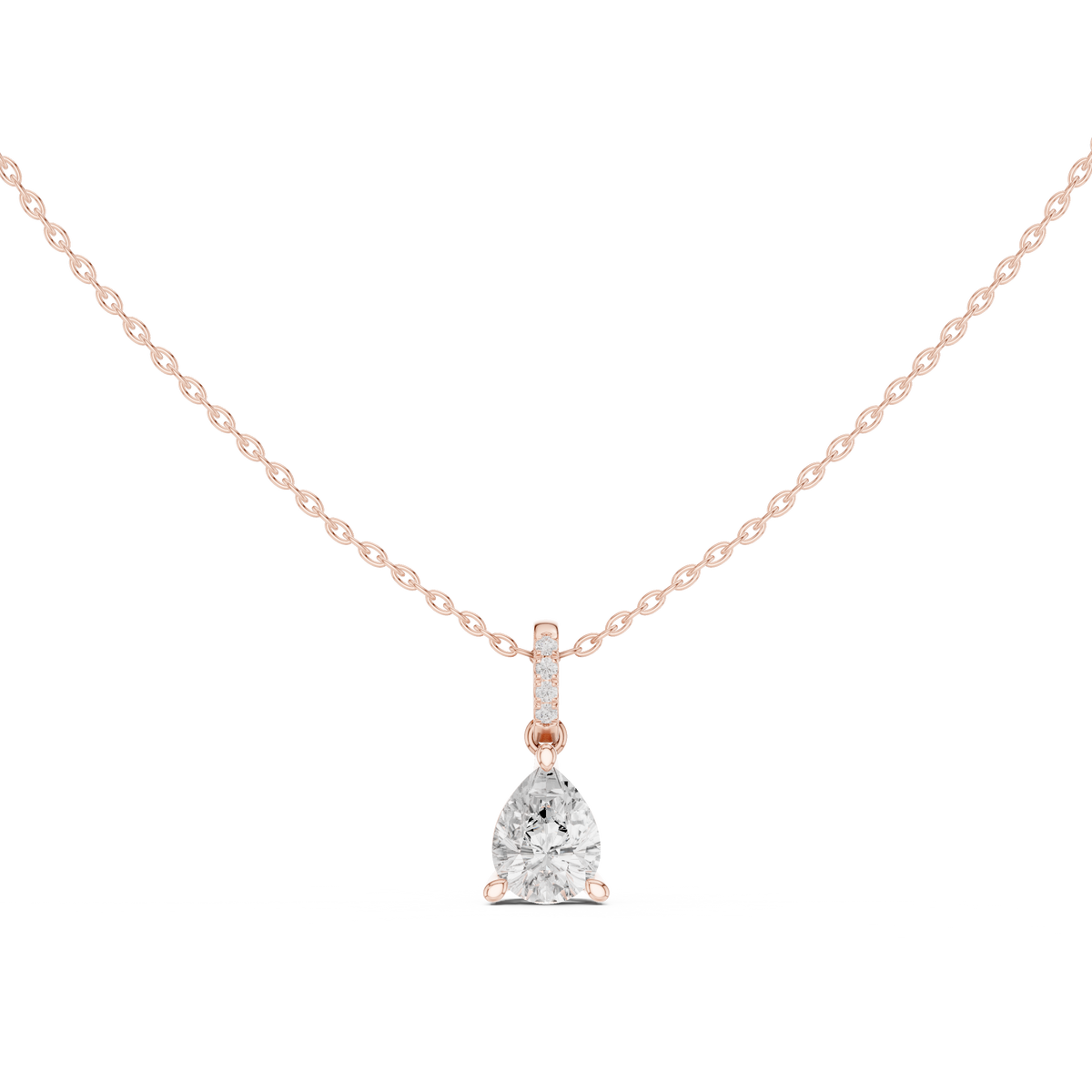 pear diamond pendant necklace