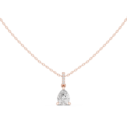 Pear Diamond Pendant Necklace