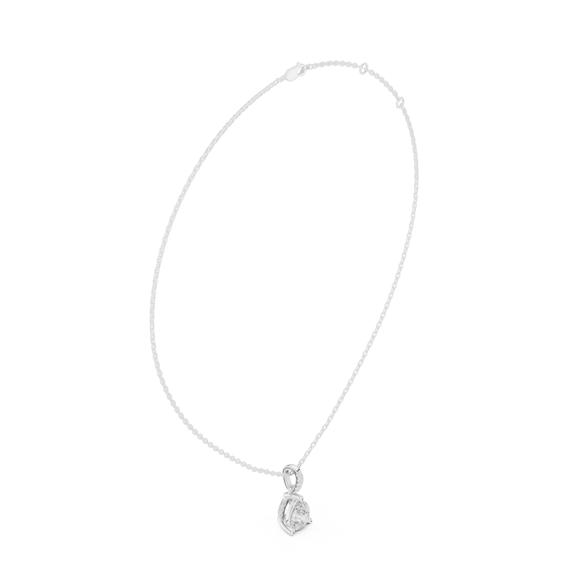 pear diamond pendant necklace