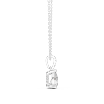 Pear Diamond Pendant Necklace