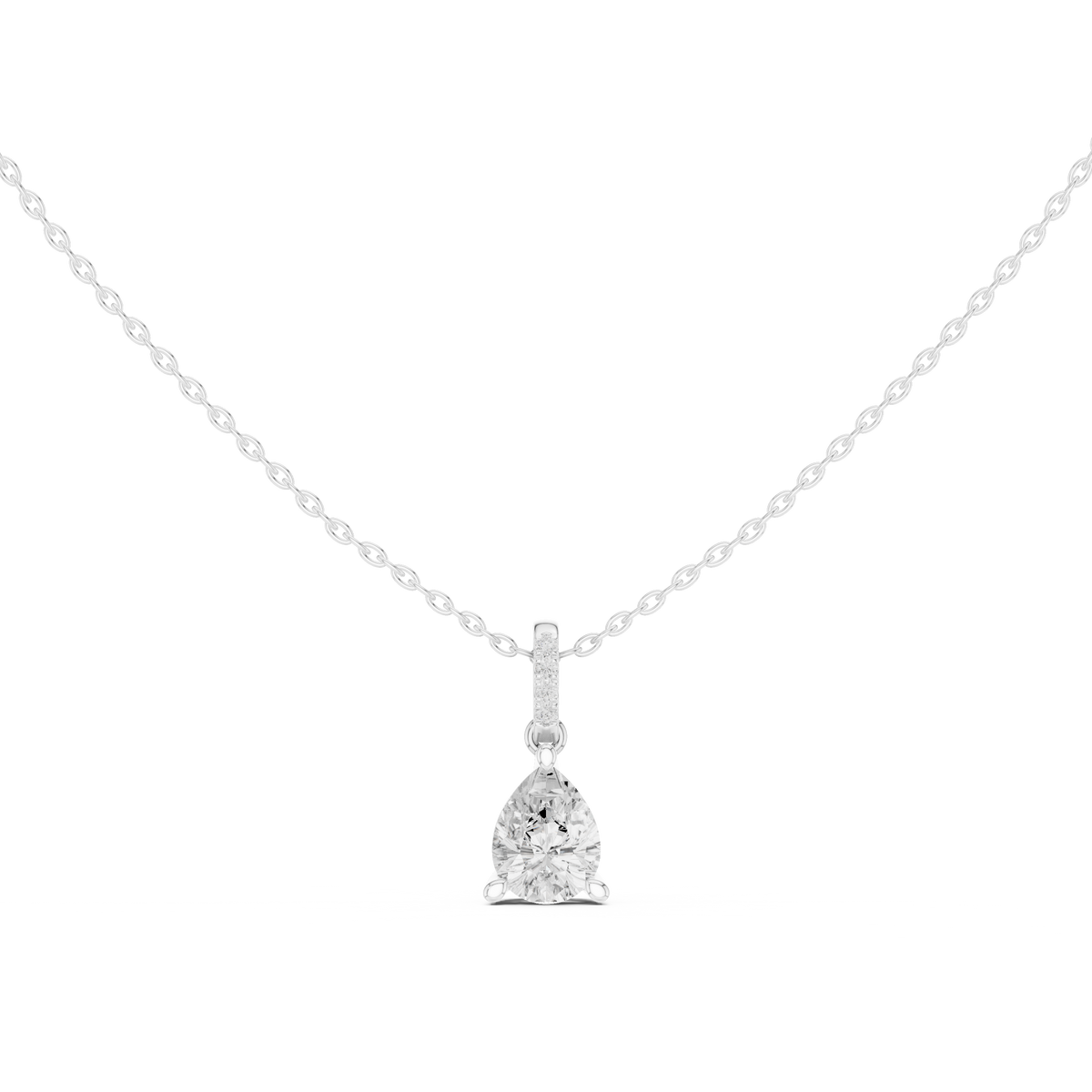 pear diamond pendant necklace