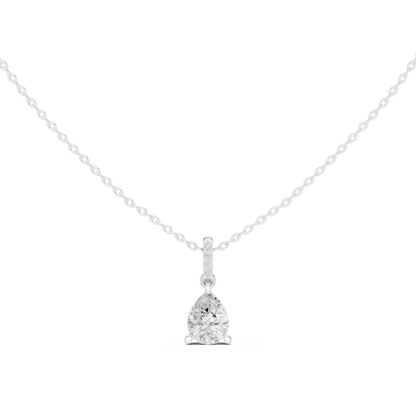 Pear Diamond Pendant Necklace