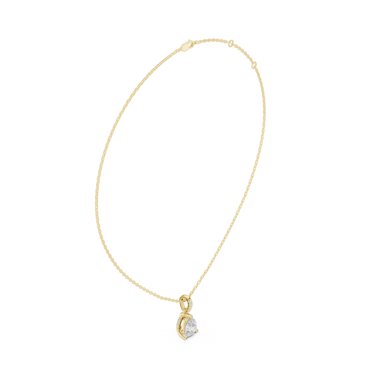 pear diamond pendant necklace