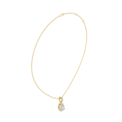 Pear Diamond Pendant Necklace