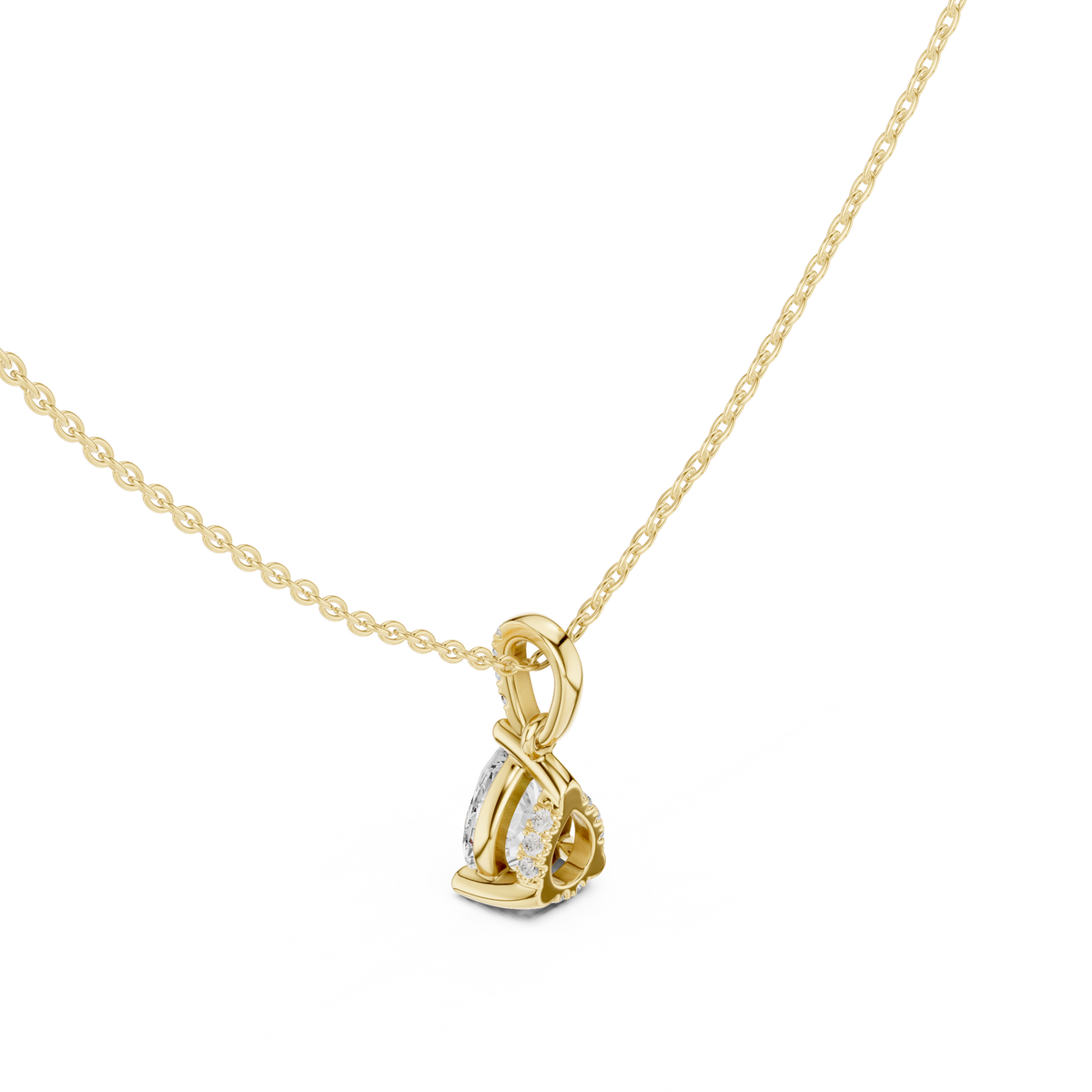 pear diamond pendant necklace