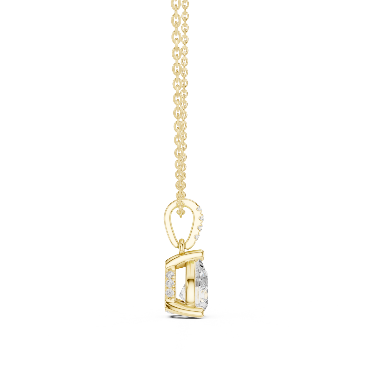 pear diamond pendant necklace