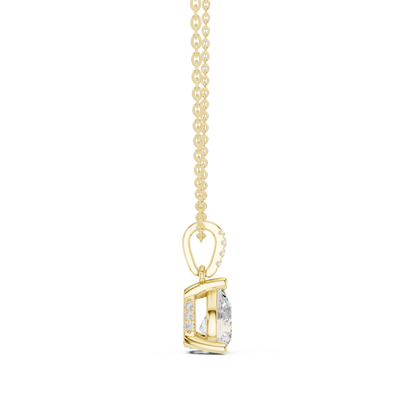 Pear Diamond Pendant Necklace