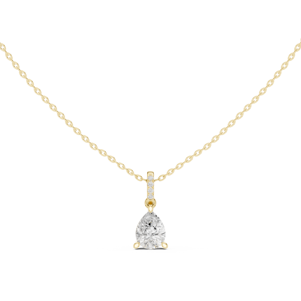 pear diamond pendant necklace