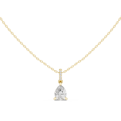 Pear Diamond Pendant Necklace