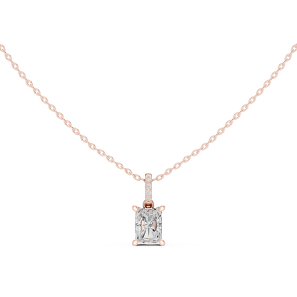 Radiant Diamond Pendant Necklace