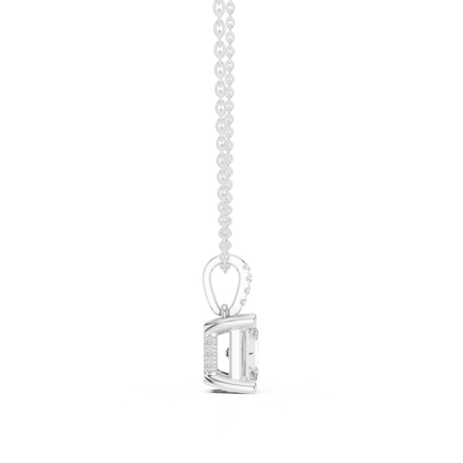 Radiant Diamond Pendant Necklace
