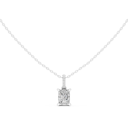 Radiant Diamond Pendant Necklace