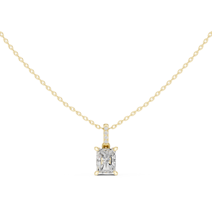 Radiant Diamond Pendant Necklace