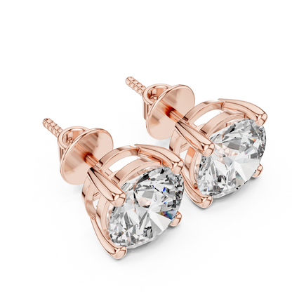Round Brilliant Stud Earrings