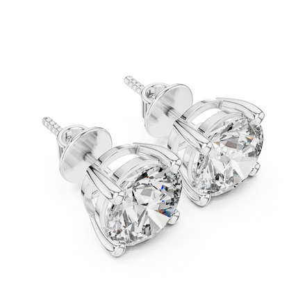 Round Brilliant Stud Earrings