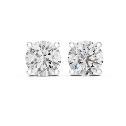 Round Brilliant Stud Earrings