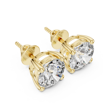Round Brilliant Stud Earrings